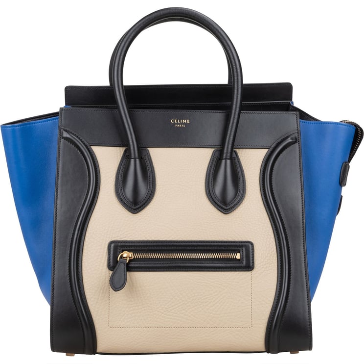 Celine Céline Tricolor Leather Luggage Handbag