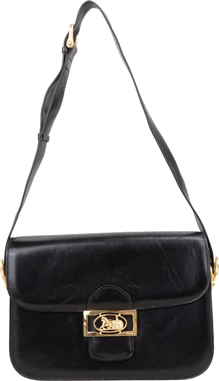 Celine Céline Box Calfskin Leather Triomphe Shoulder Bag