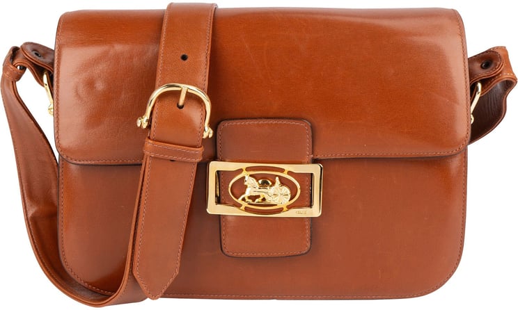 Celine Celine Boxcalf Leather Triomphe Shoulder Bag