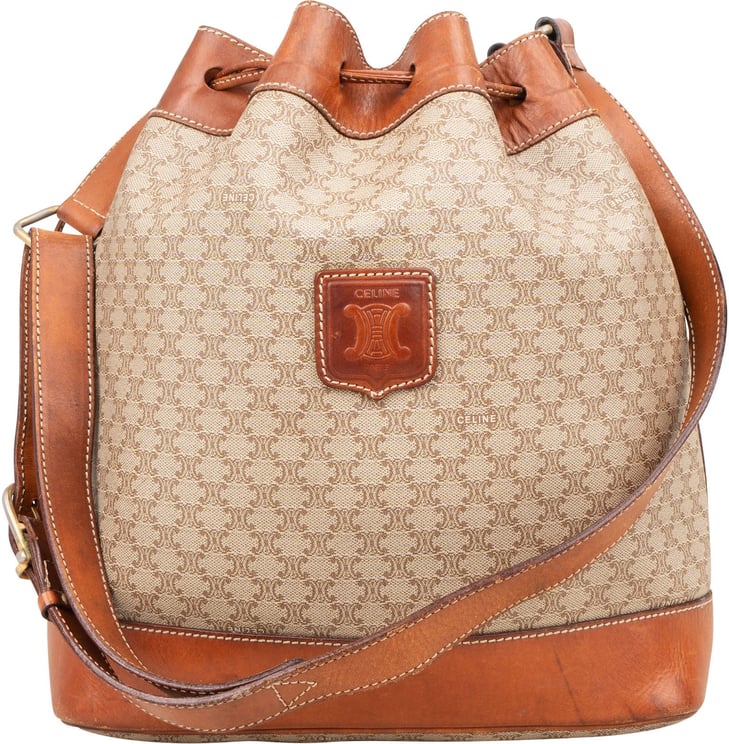 Celine Celine Macadam Monogram Drawstring Bucket Shoulder Bag