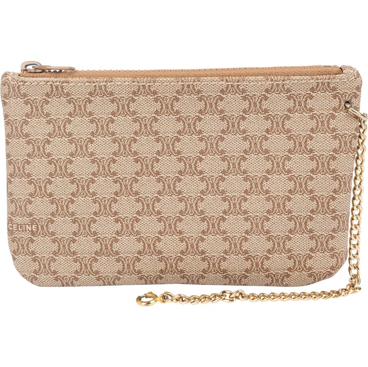 Celine Celine Maccadam Monogram Chain Pouch