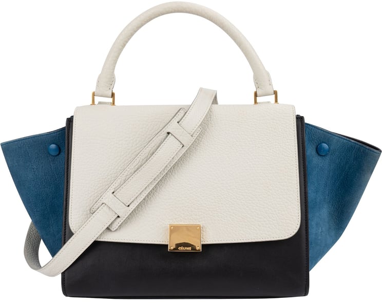Celine Céline Tricolor Leather Trapeze Handbag