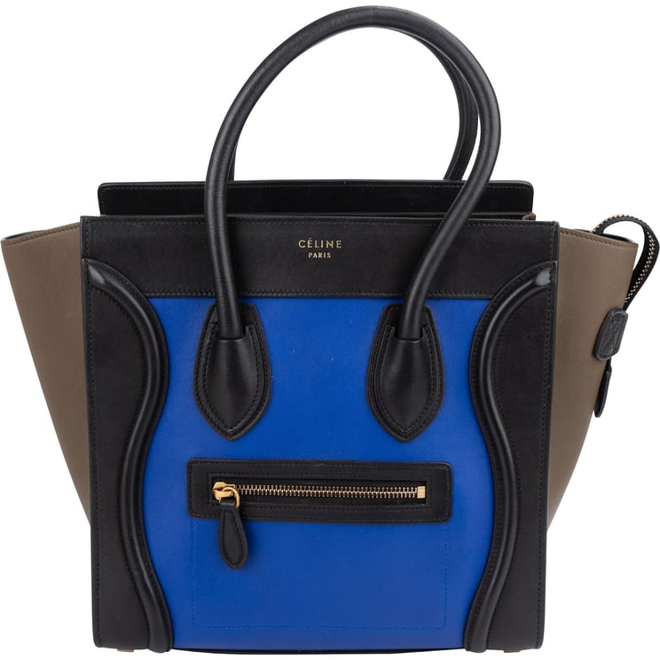 Celine Céline Tricolor Leather Luggage Handbag