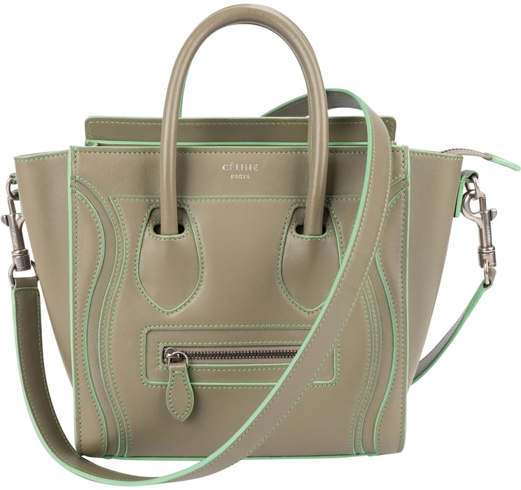 Celine Céline Bicolor Leather Luggage Handbag