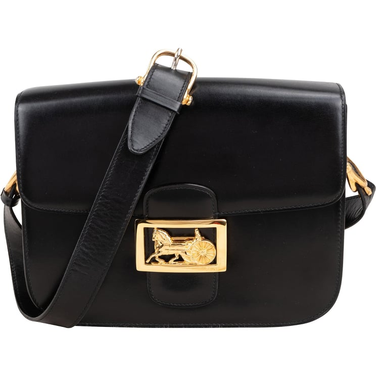 Celine Celine Boxcalf Leather Horse Carriage Triomphe Shoulder Bag