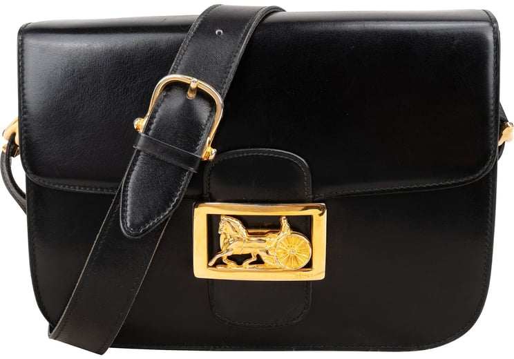 Celine Celine Boxcalf Leather Horse Carriage Triomphe Shoulder Bag