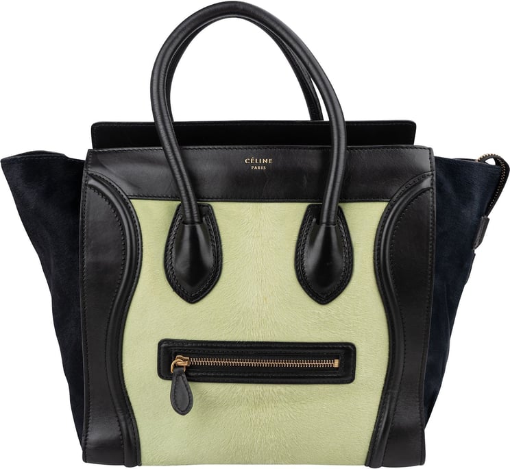 Celine Céline Calf Hair Leather Luggage Handbag