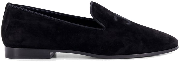 Celine Celine Velvet Loafers With Embroidered Triomphe Logo