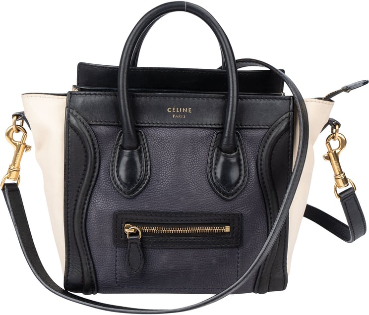 Celine Céline Tricolor Leather Luggage Handbag
