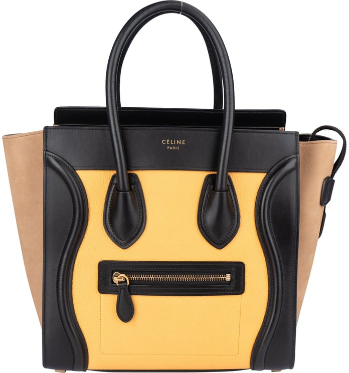 Celine Céline Tricolor Leather Luggage Handbag