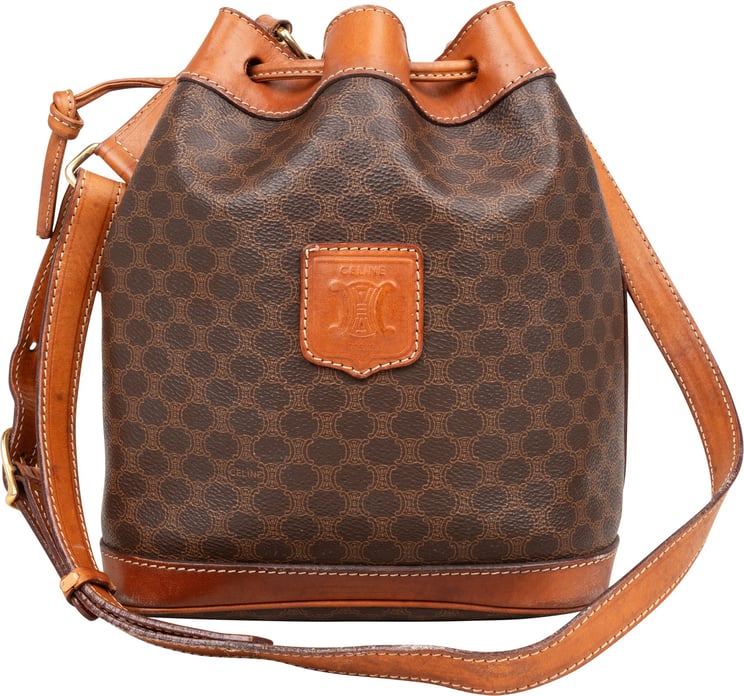 Celine Celine Maccadam Monogram Bucket Shoulder Bag
