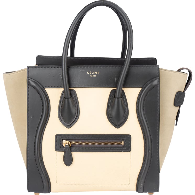 Celine Céline Tricolor Leather Luggage Handbag