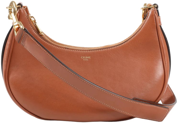 Celine CELINE Ava Leather Shoulder Bag in Brown