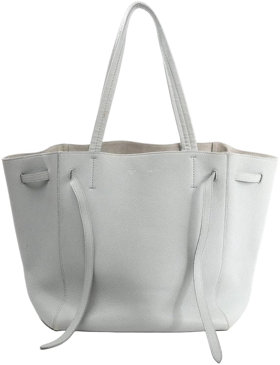 Celine Celine Cabas Phantom Small Leather Shoulder Bag in Gray