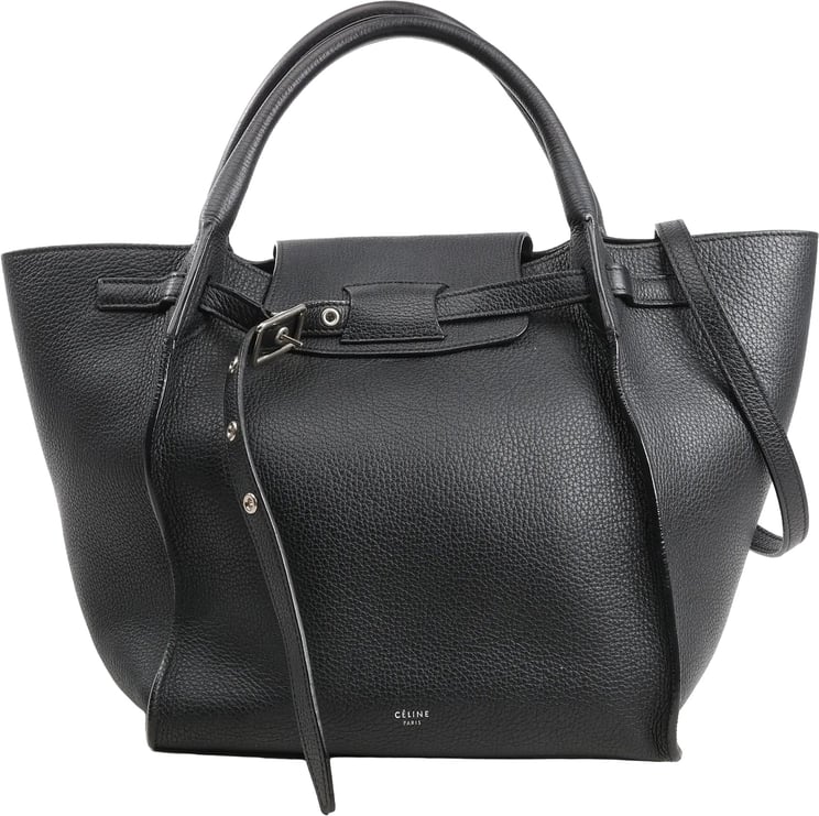 Celine CELINE Big Bag Small Leather 2way Handbag in Black