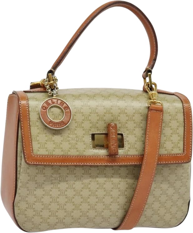 Celine Celine Vintage Convertible Top Handle Macadam Coated Canvas Medium
