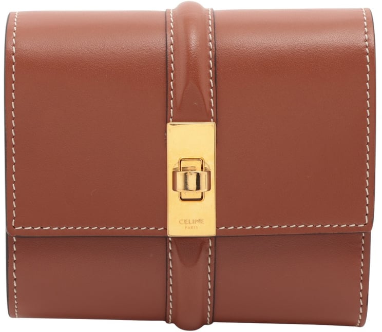 Celine Celine 16 Trifold Wallet Leather Small