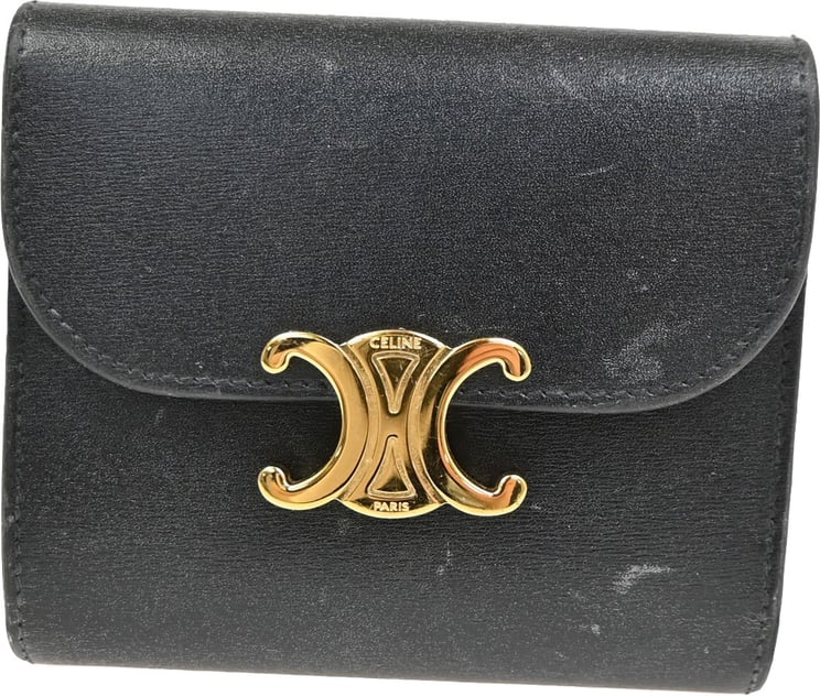 Celine Celine Triomphe Trifold Leather Small