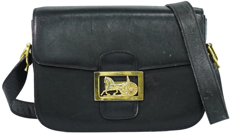 Celine Celine Vintage Carriage Flap Bag Leather Medium