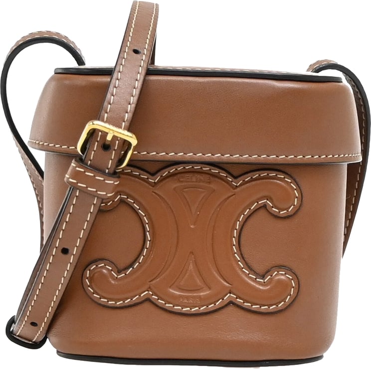 Celine Celine Cuir Triomphe Box Bag Leather Small