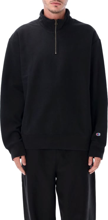 Champion Halfzip Patch Nero