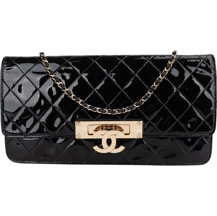 Chanel Chanel Quilted Patent Leather CC Crossbody Bag