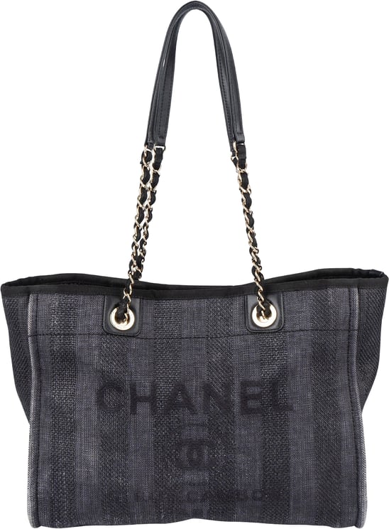 Chanel Chanel Bleu Tweed Deauville Tote Shoulder Bag