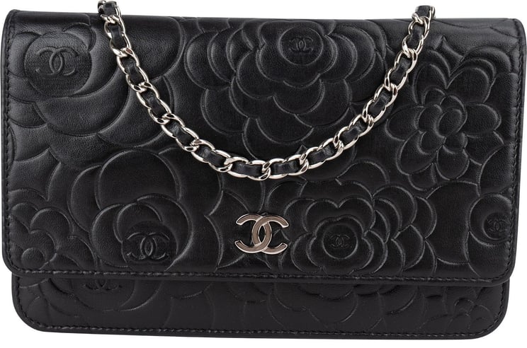Chanel Chanel Lambskin Camellia Leather Wallet on Chain Crossbody Bag