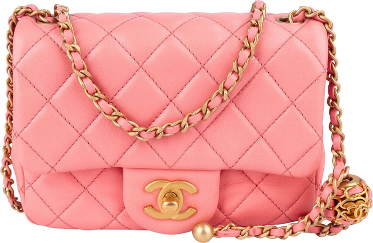 Chanel Chanel Quilted Lambskin Mini Rectangular Single Flap Adjustable Crossbody Bag