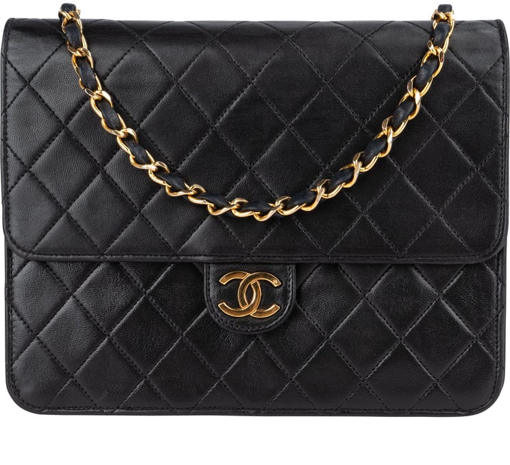 Chanel Chanel Quilted Lambskin 24K Gold Single Flap Crossbody Bag