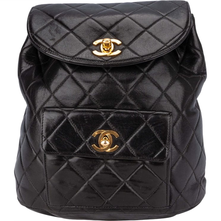 Chanel Chanel Quilted Lambskin 24K Gold Duma Mini Backpack