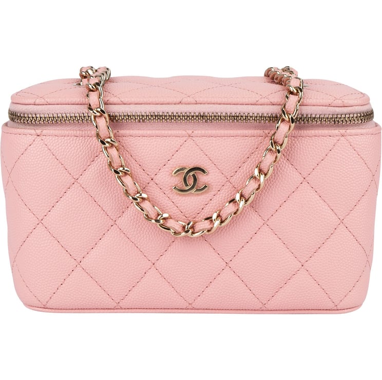Chanel Chanel Quilted Caviar Leather Vanity Case Crossbody Bag