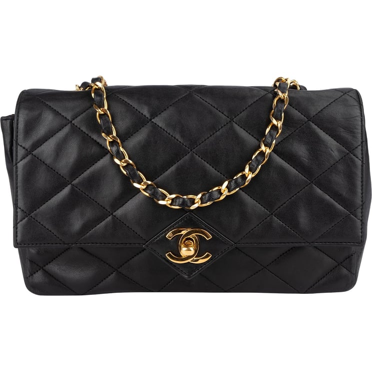 Chanel Chanel Quilted Lambskin 24K Gold Single Flap Crossbody Bag