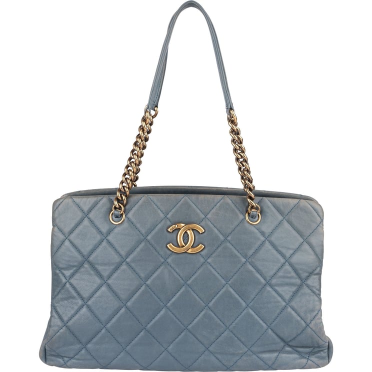 Chanel Chanel Quilted Lambskin CC Crown Tote Shoulder Bag