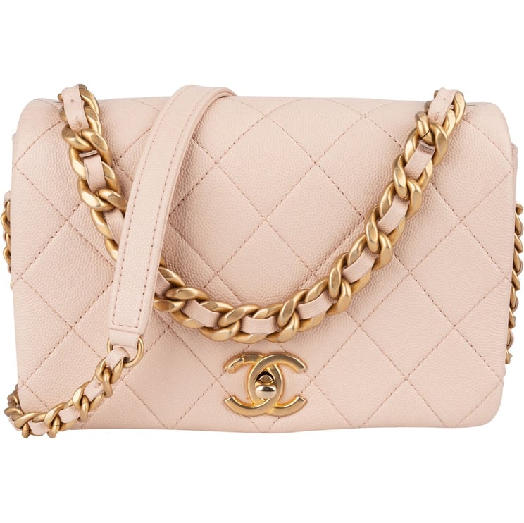 Chanel Chanel Quilted Caviar Leather CC Single Flap Crossbody Bag