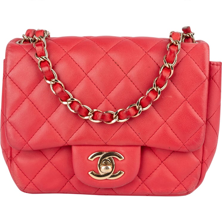 Chanel Chanel Quilted Lambskin Mini Rectangular Single Flap Crossbody Bag