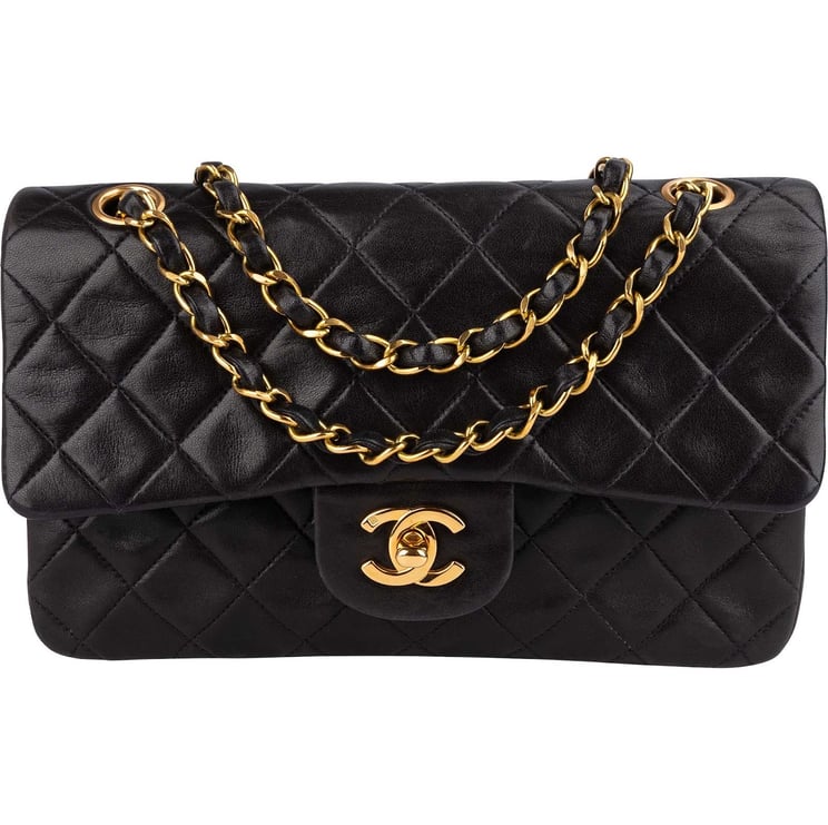 Chanel Chanel Quilted Lambskin 24K Gold Small Double Flap Crossbody Bag