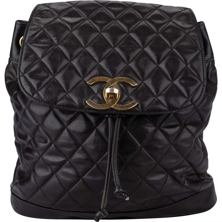Chanel Chanel Quilted Lambskin 24K Gold Backpack