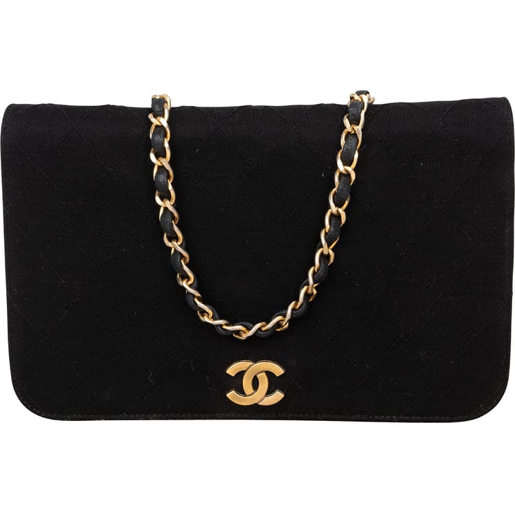 Chanel Chanel Quilted Cotton Medium Single Flap Crossbody Bag