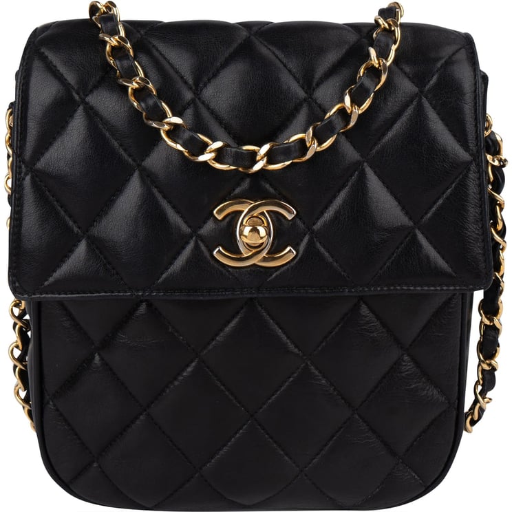 Chanel Chanel Quilted Lambskin CC Single Flap Crossbody Bag