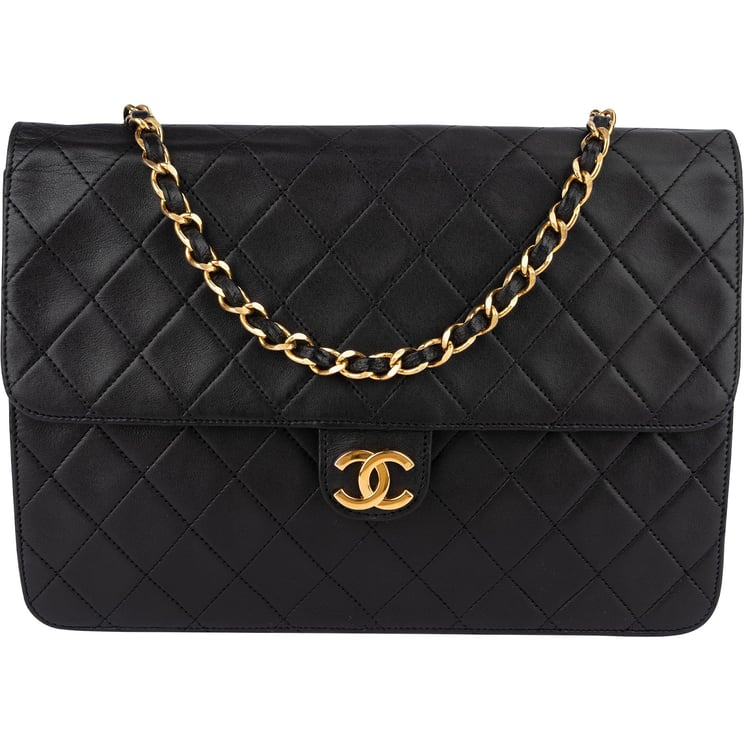 Chanel Chanel Quilted Lambskin 24K Gold Single Flap Shoulder Bag