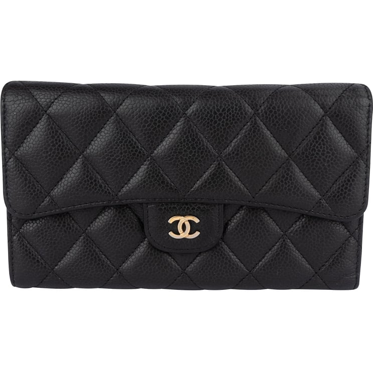 Chanel Chanel Quilted Caviar Leather CC Flap Wallet