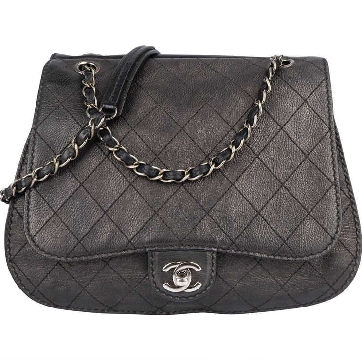 Chanel Chanel Quilted Leather Half Moon Single Flap Crossbody Bag