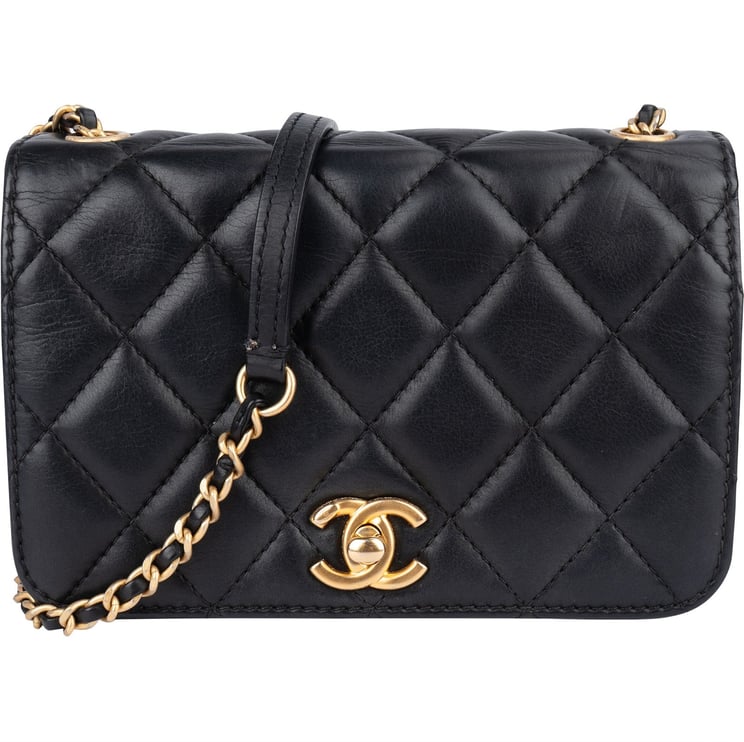 Chanel Chanel Quilted Lambskin Mini Rectangular Single Flap Crossbody Bag