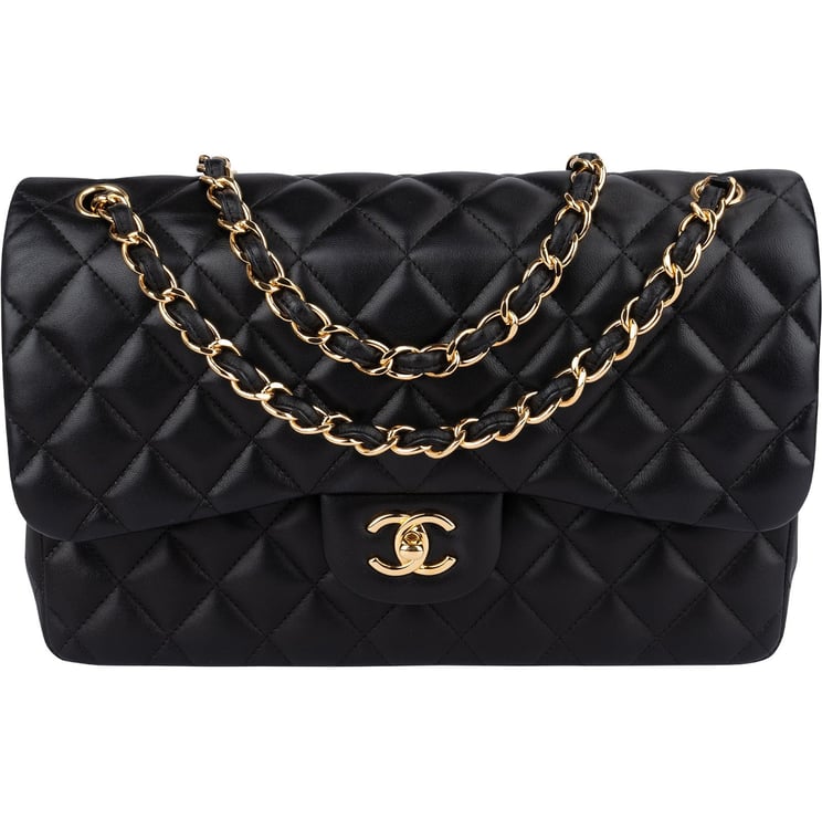 Chanel Chanel Quilted Lambskin Jumbo Double Flap Crossbody Bag