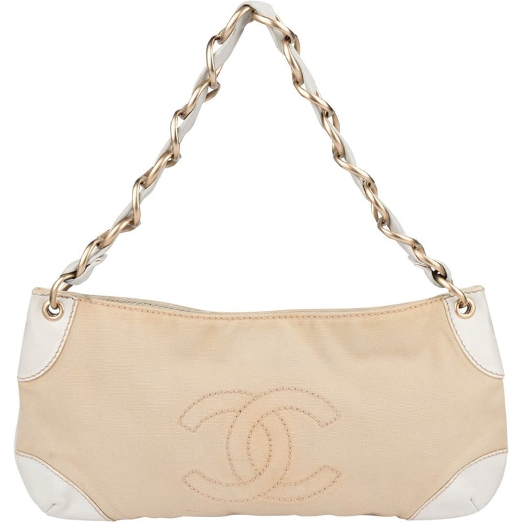 Chanel Chanel Canvas and Leather CC Olsen Shoulder Bag