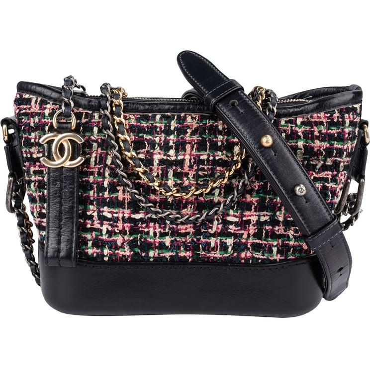 Chanel Chanel Tweed Leather Gabrielle Bicolor Chain Small Crossbody Bag