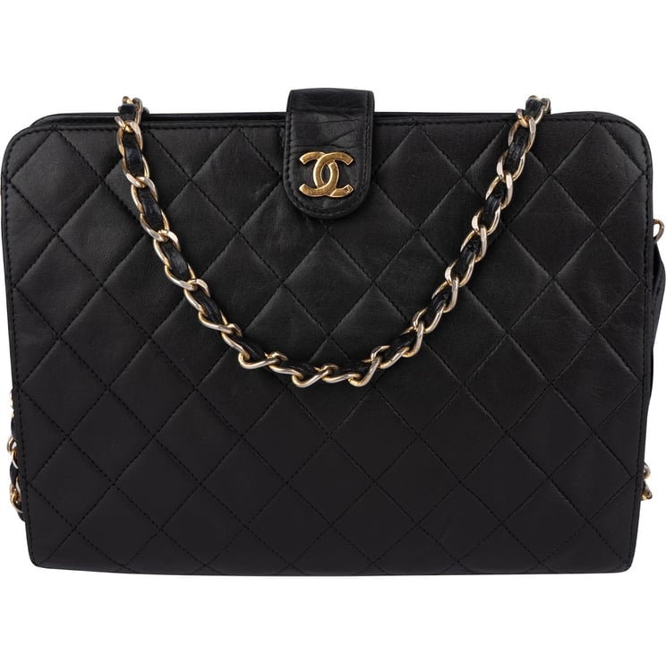 Chanel Chanel Quilted Lambskin 24K Gold Vintage Crossbody Bag