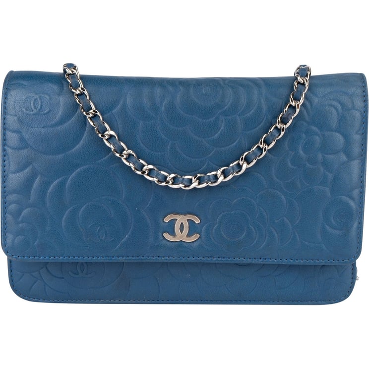 Chanel Chanel Embossed Leather Camellia Wallet On Chain Crossbody Bag