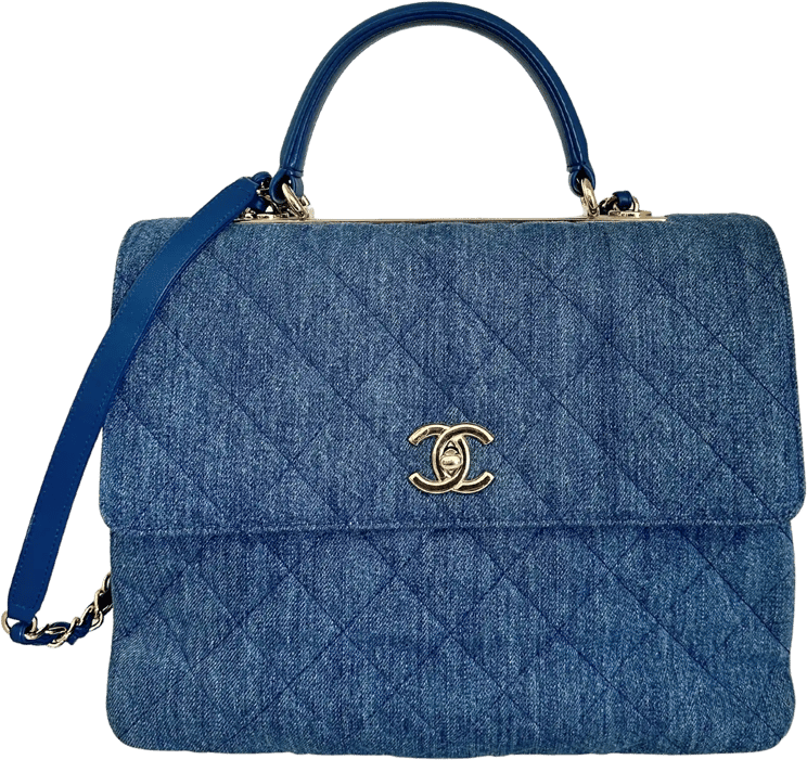 Chanel Chanel Trendy CC Top Handle Large Denim Blue / very good